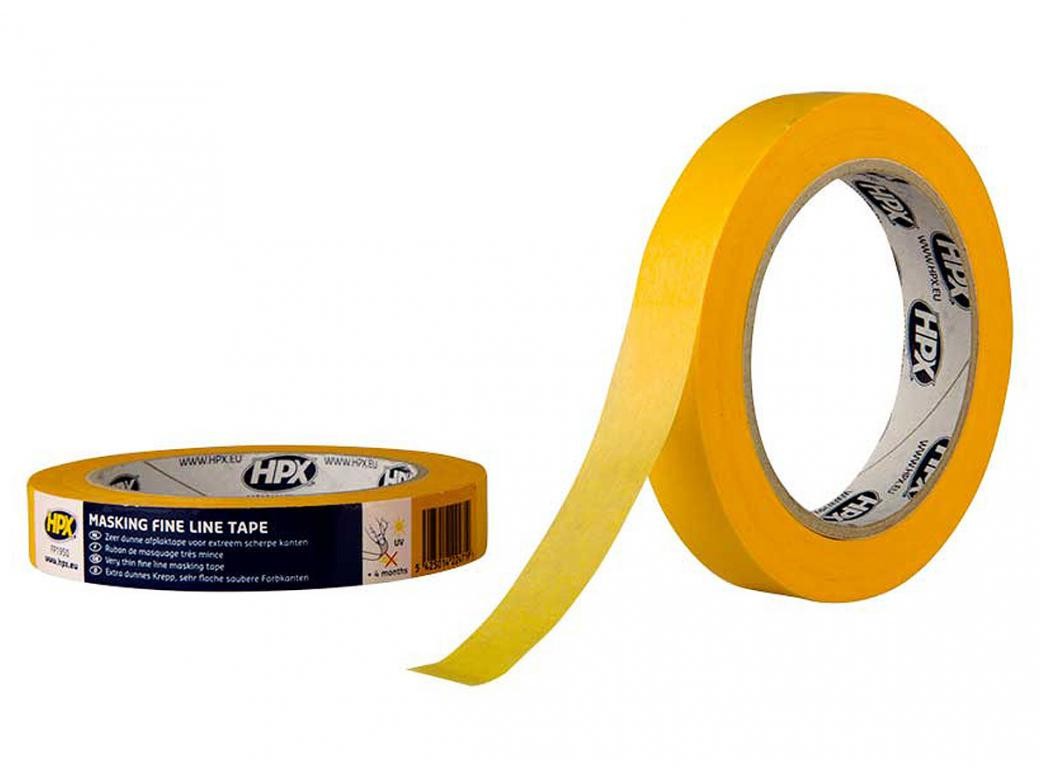 Natuurverfwinkel - HPX Masking 4400 Fine Line - geel 18mm - image
